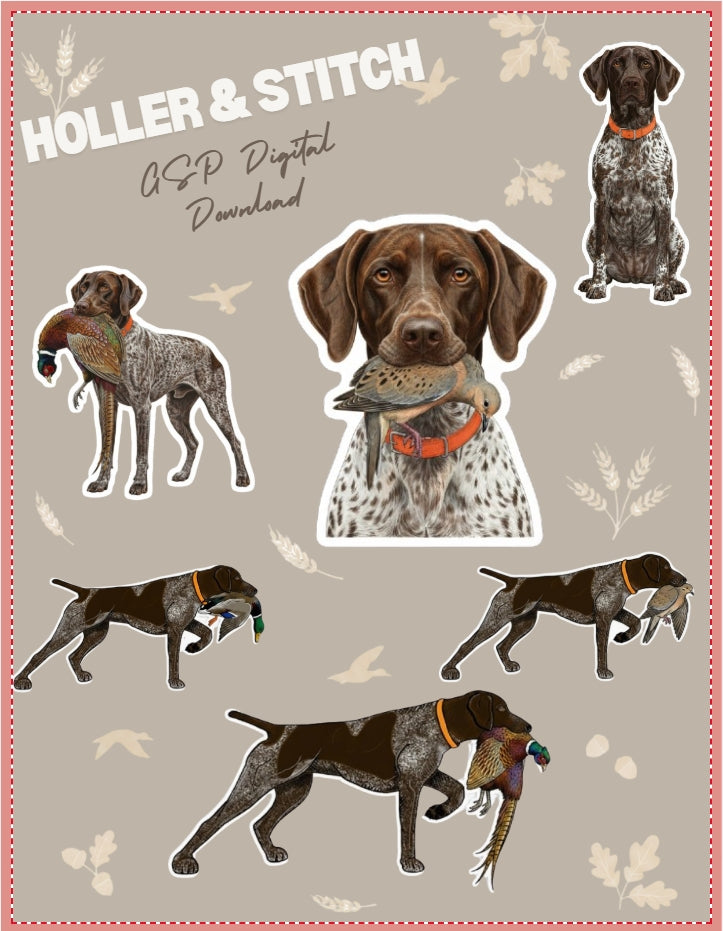 GSP Digital Sticker Pack - 7 designs by Holler & Stitch