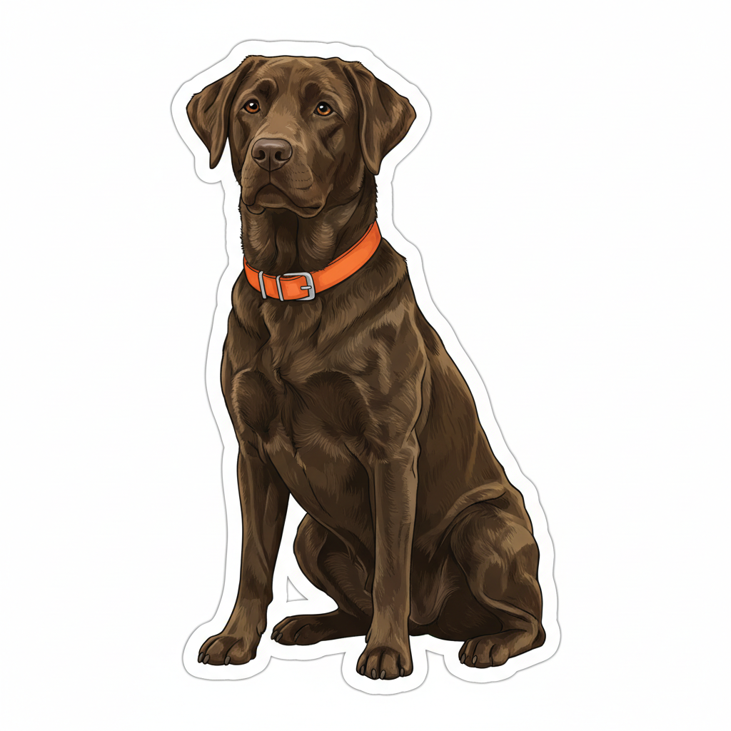 Chocolate Lab Sit-Stay